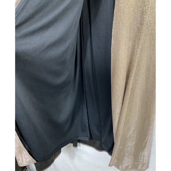 Lulu’s Small Gold Gown Spaghetti Strap Body Con Maxi Dress Side Slit Prom Formal - Picture 3 of 14